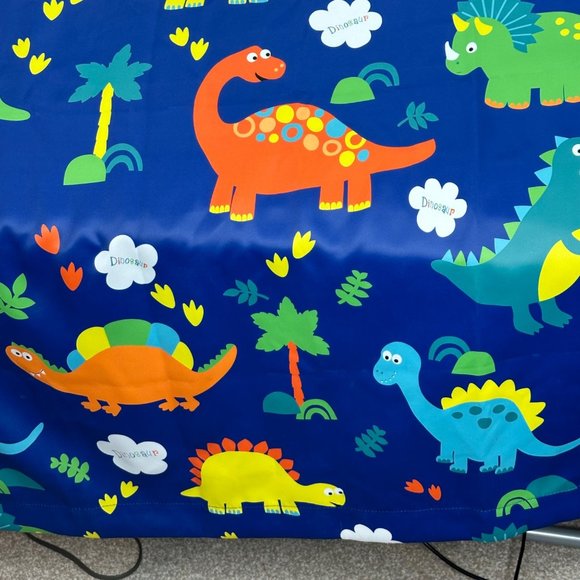 Dinosaur Grommet Curtain Panel Animated Youth Kids Toddler Room Decor 4 Panels - Picture 4 of 12